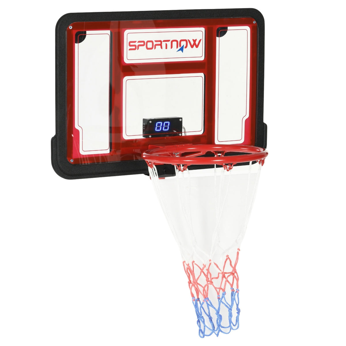 Basketball Hoop, Basketball Board With Basket, Electronic Scoreboard, Basketball Ring For Wall Mounting, Including Basketball, Ball Pump