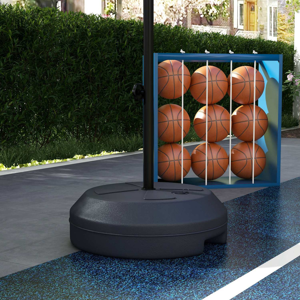 Basketball Hoop Stand Height-Adjustable Basketball Stand Magnetic Dartboard 129-179Cm