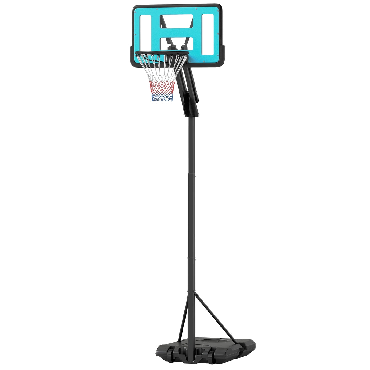 Basketball Hoop with Stand Roll 146-236 cm Height Adjustable Basketball Stand with 71x45cm Back Wall Portable Hoop System for Teenagers Adults Basketball System for Indoor Outdoor |