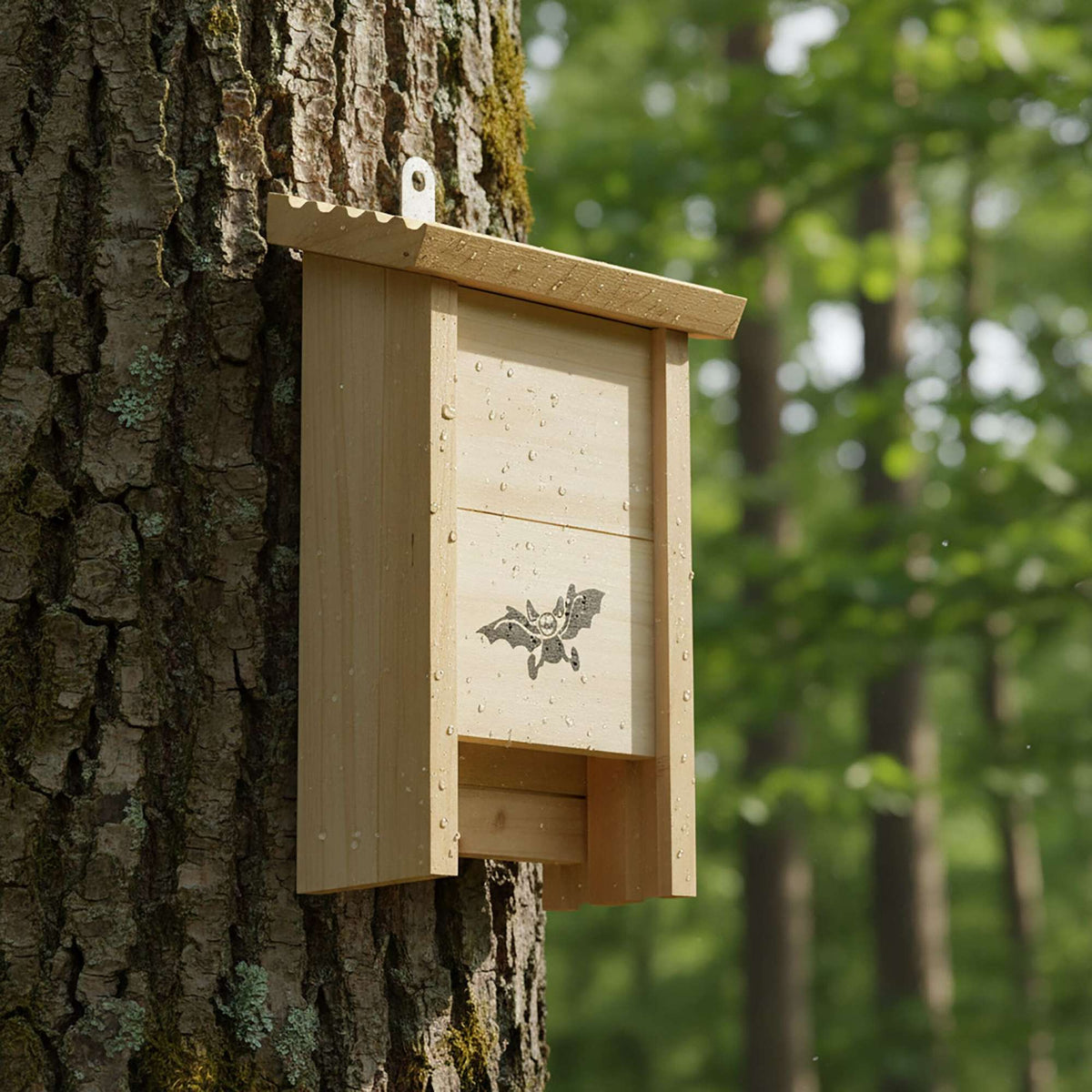 Bat Boxes 2-Pack, Wooden, Grooved Interior