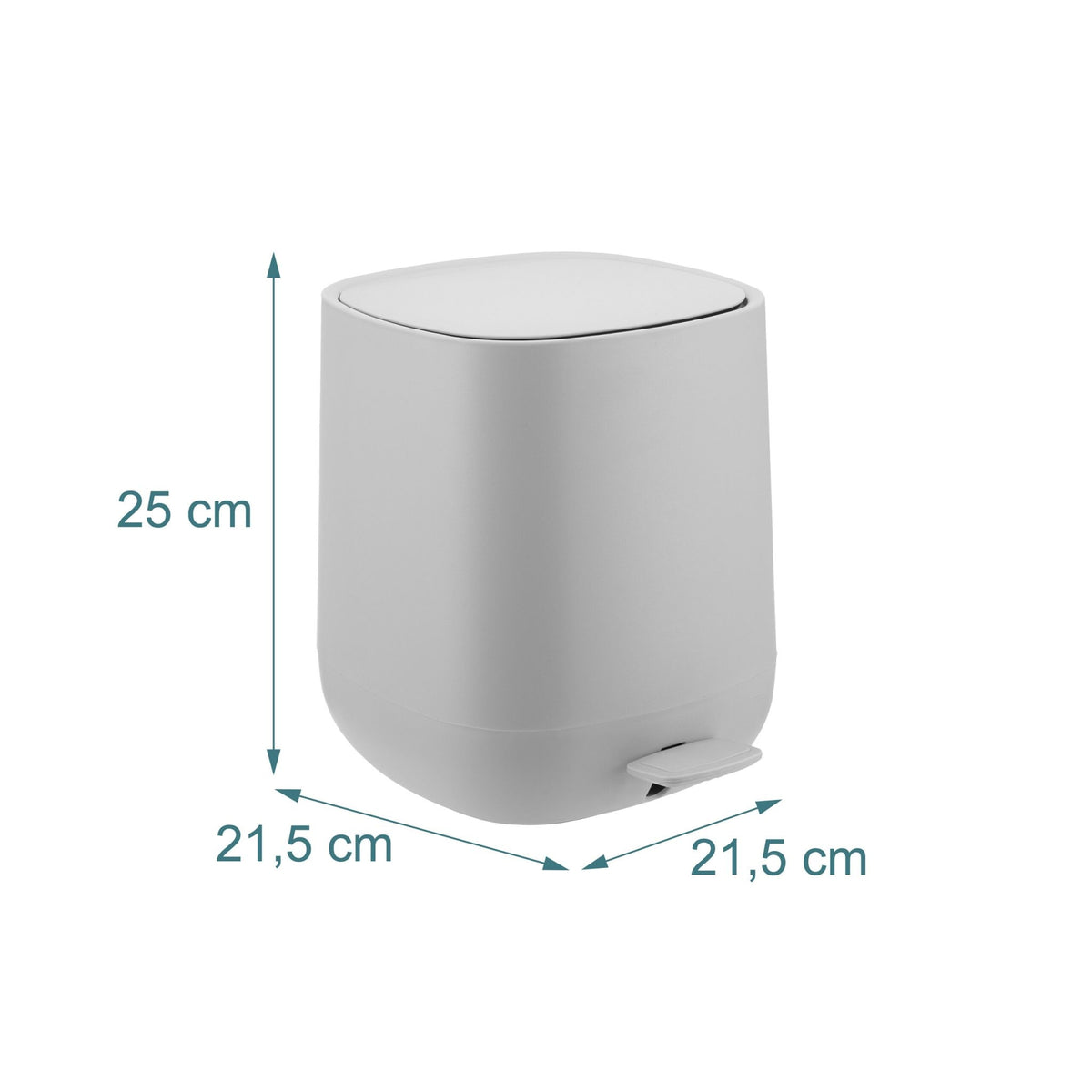 Bathroom Bin 5L, Soft-Close, Foot Pedal