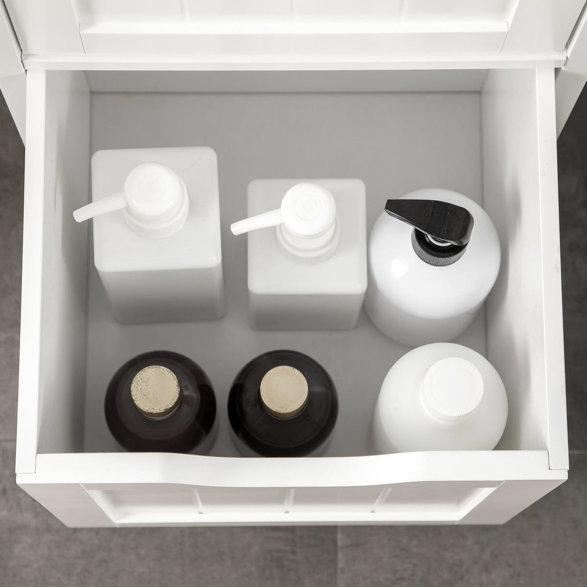 Bathroom Cabinet, Storage Cabinet, Bathroom Tall Cabinet With 2 Drawers, 3 Open Compartments, White, 30 X 30 X 141.6 Cm