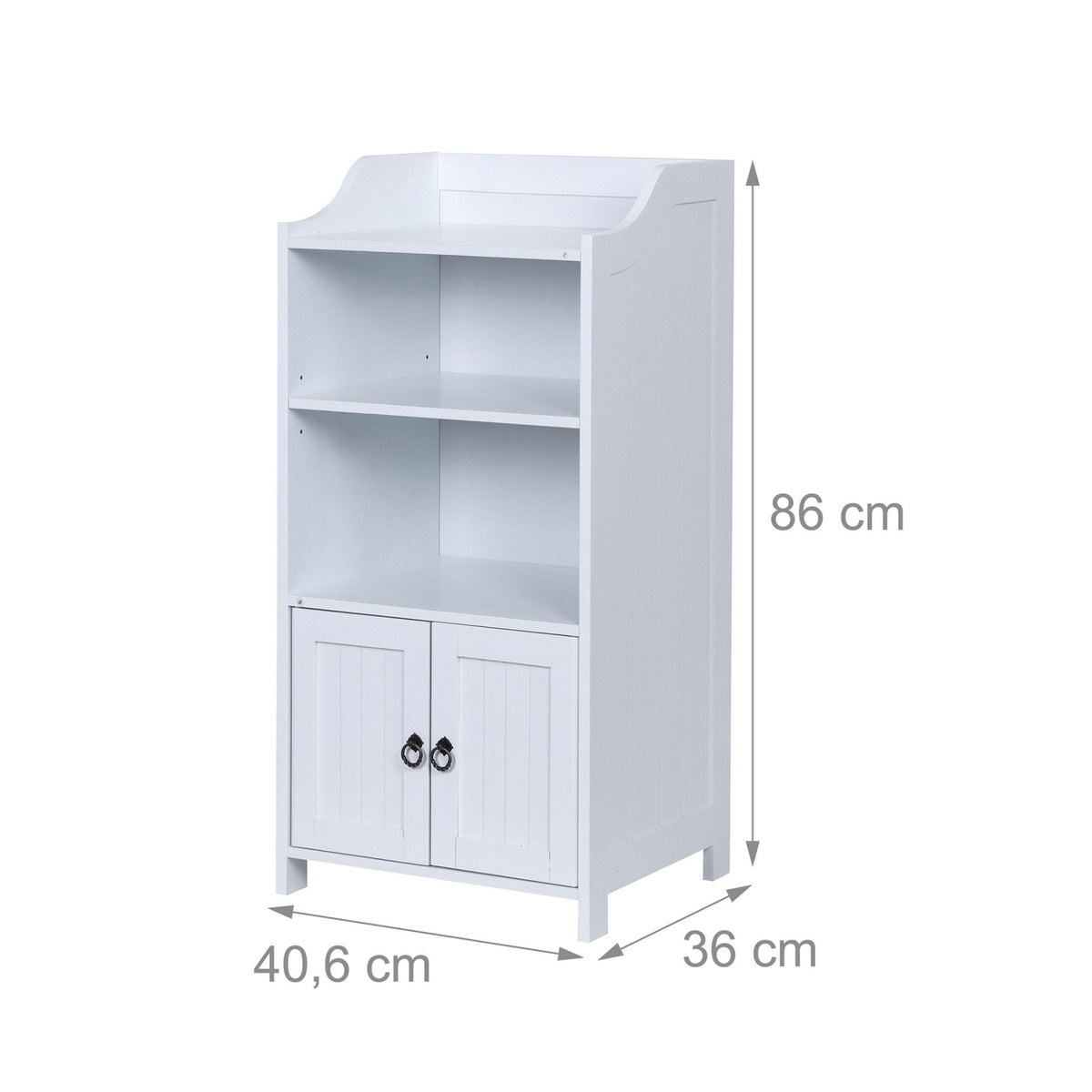 Bathroom Cabinet with 3 Shelves and 2 Doors
