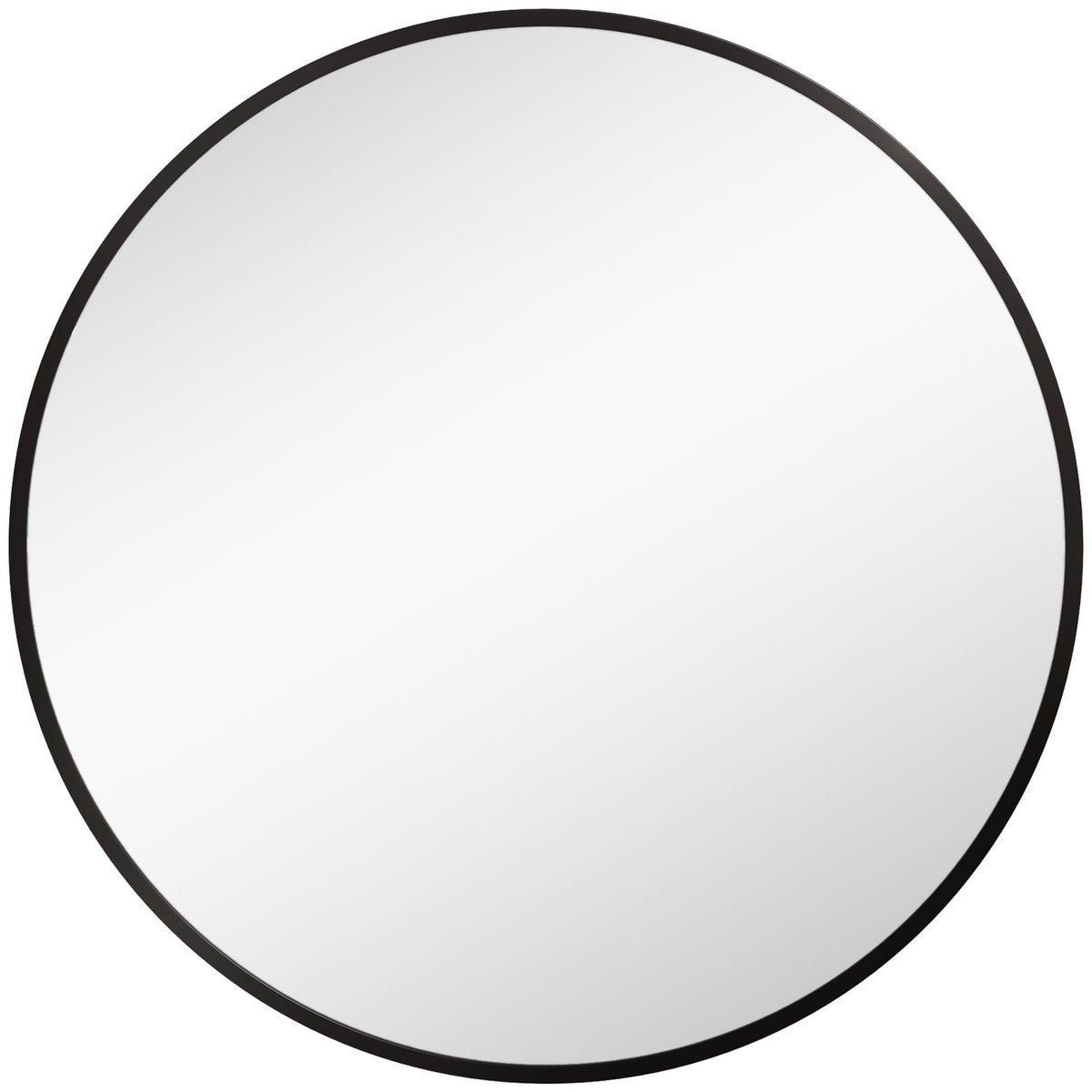 Bathroom Mirror, Ø60 Cm Bathroom Mirror With Aluminum Frame, Hooks, Round Wall Mirror For Living Room, Hallway, Black