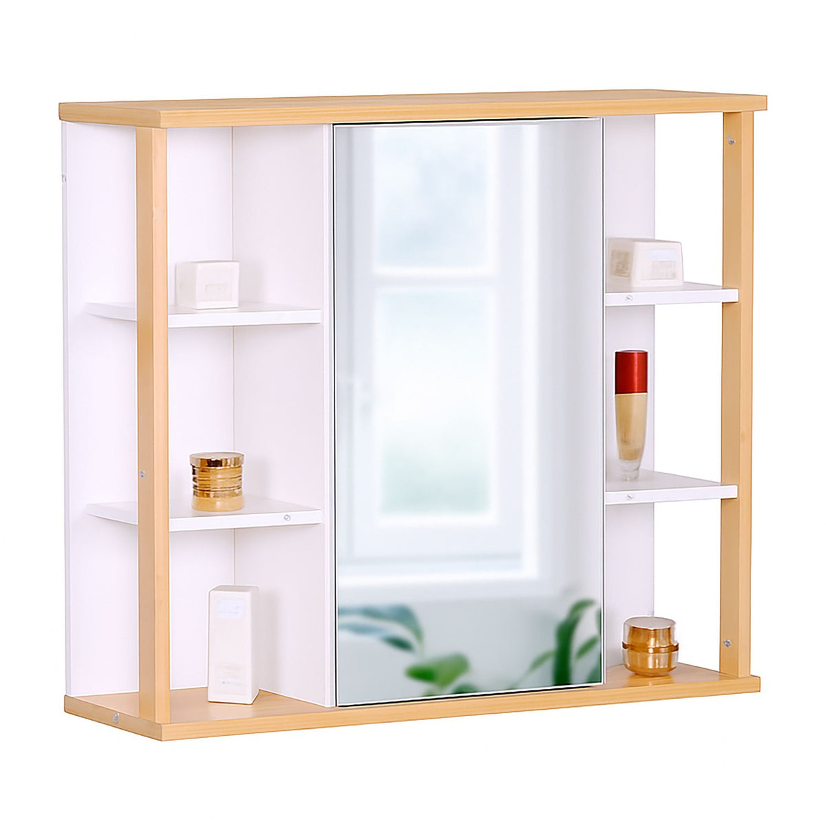 Bathroom Mirror Cabinet, Wall-Mounted Storage