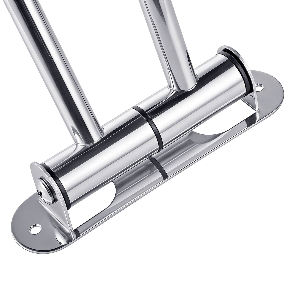 Bathroom Set: Towel Rail & Toilet Brush, Silver