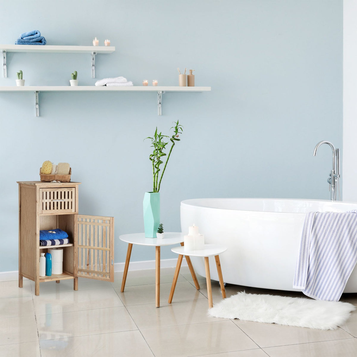 Bathroom cabinet Walnut Freestanding