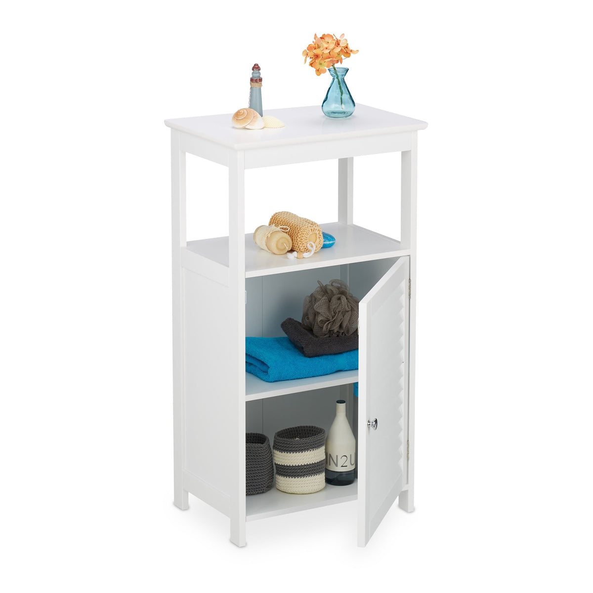 Bathroom cabinet with 3 compartments