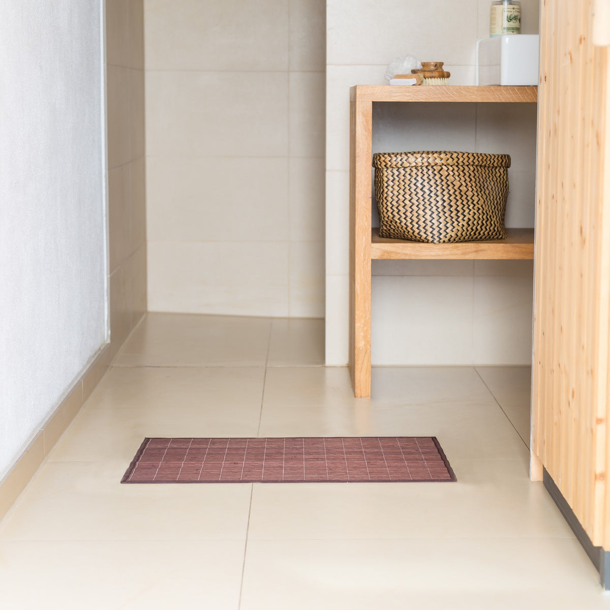 Bathroom mat bamboo different sizes