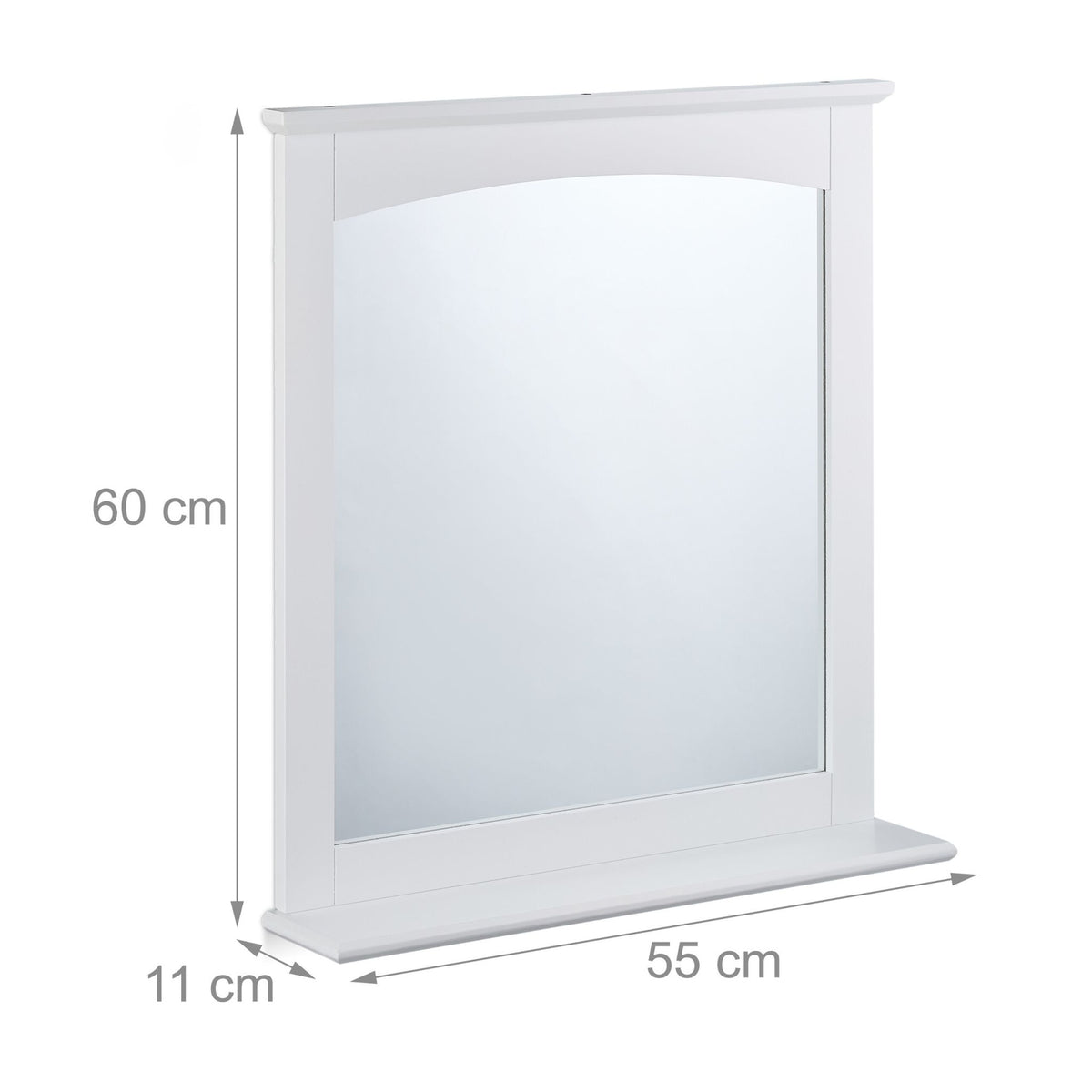 Bathroom mirror with shelf MDF