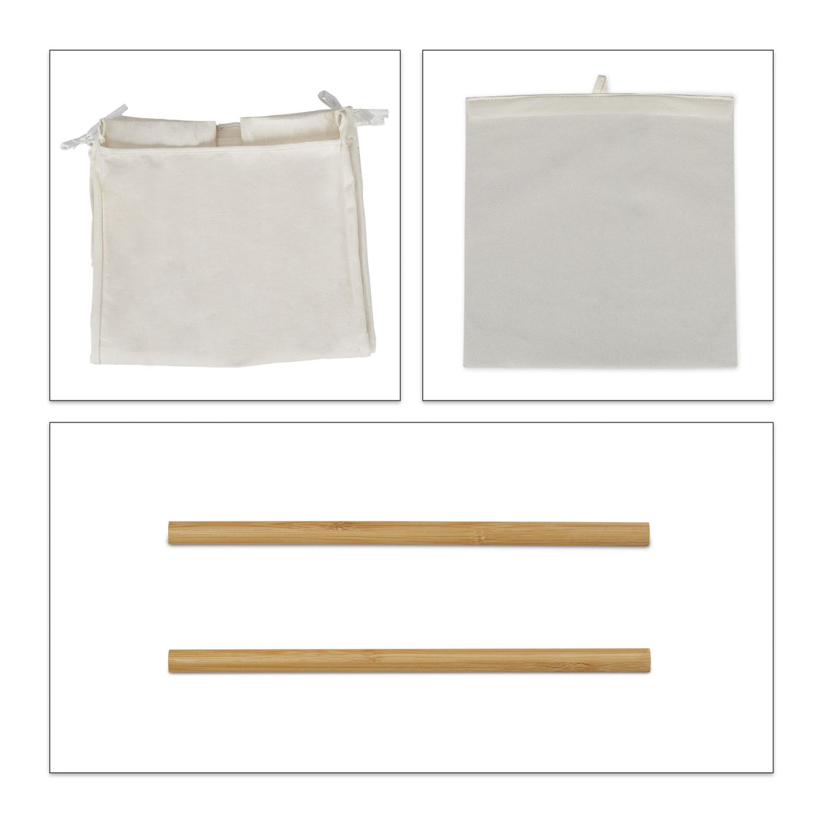 Bathroom shelf with bamboo laundry basket