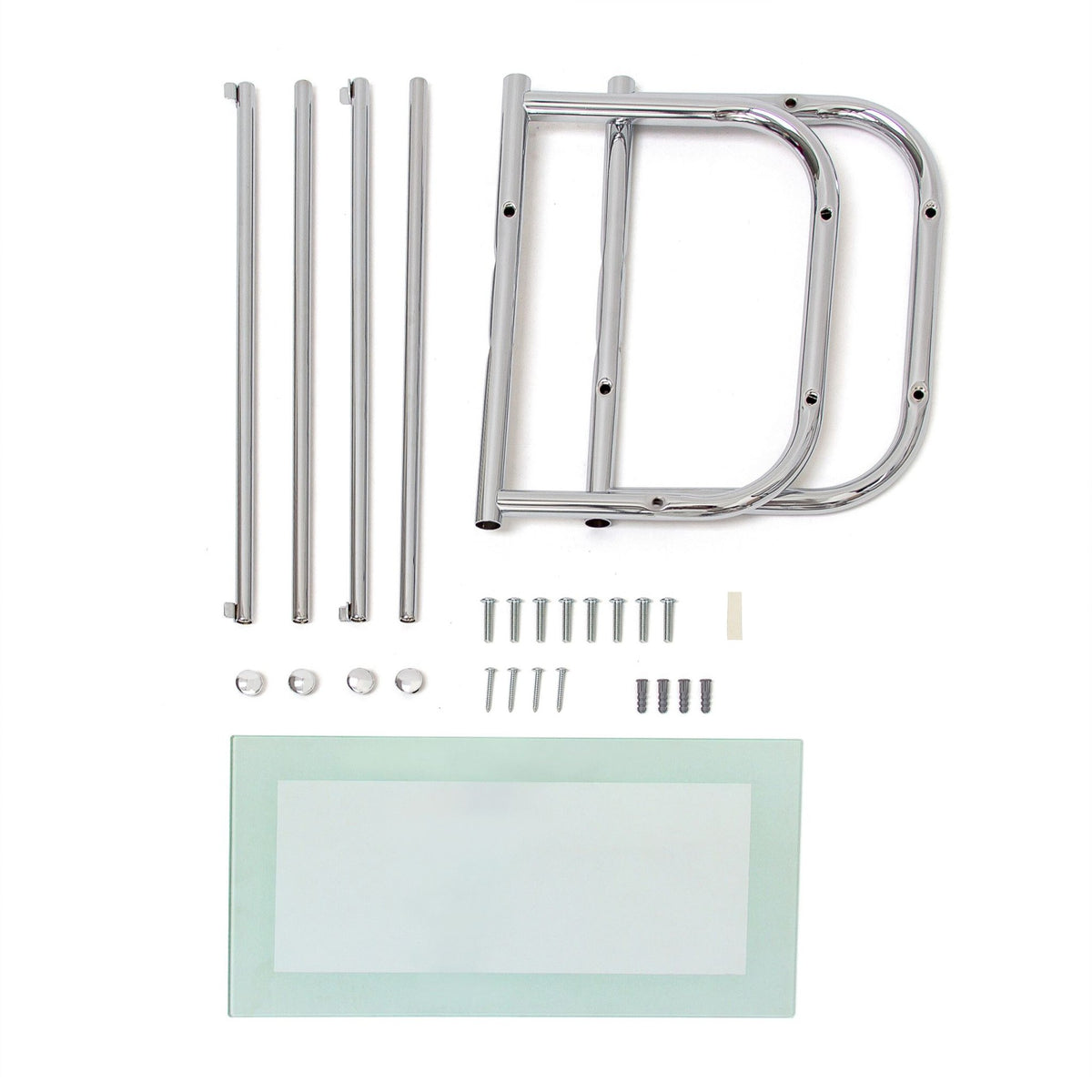 Bathroom shelf with towel rack