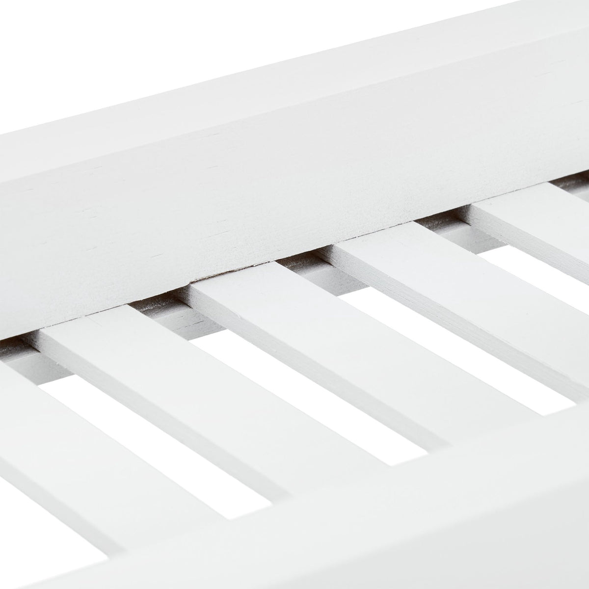 Bath shelf bamboo white lacquered