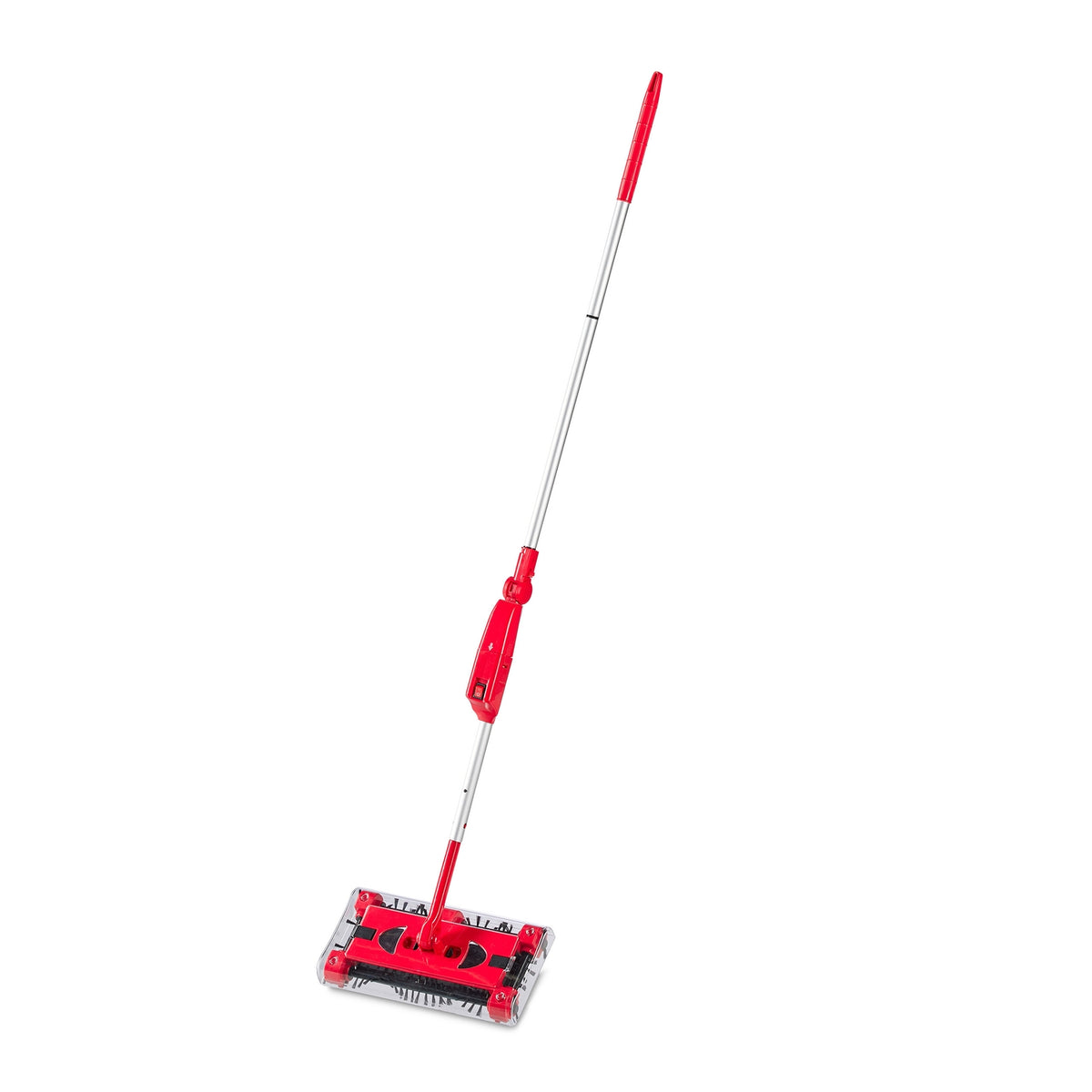 Battery-Operated Multi-Purpose Sweeper Broom, Red