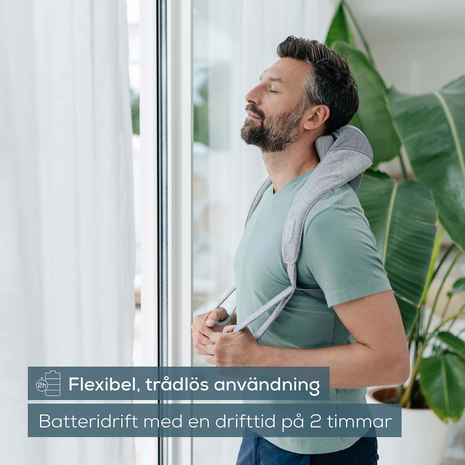 Battery-Powered Neck Massager, Portable, Cordless