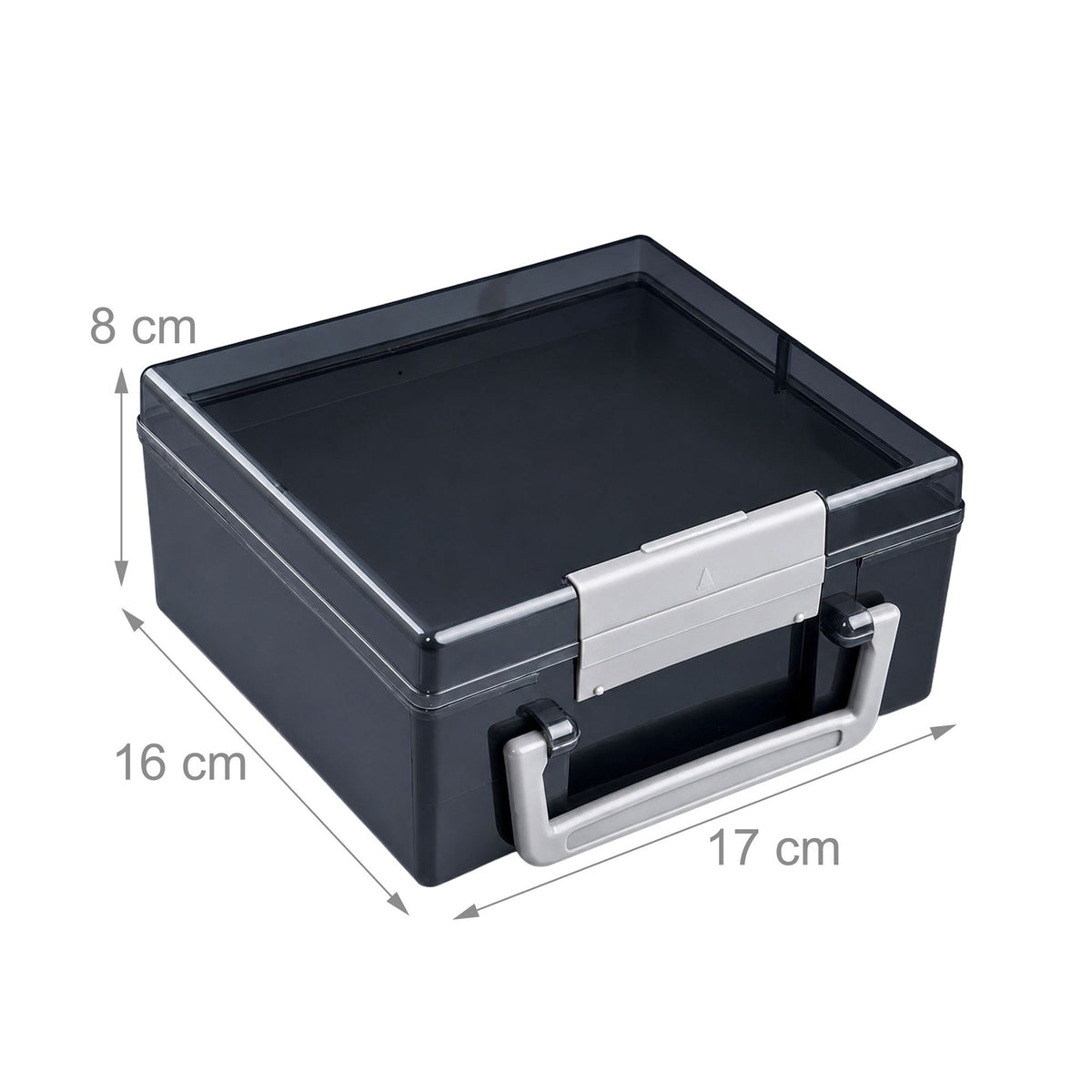 Battery Storage Box for 72 AA & AAA Batteries, Grey
