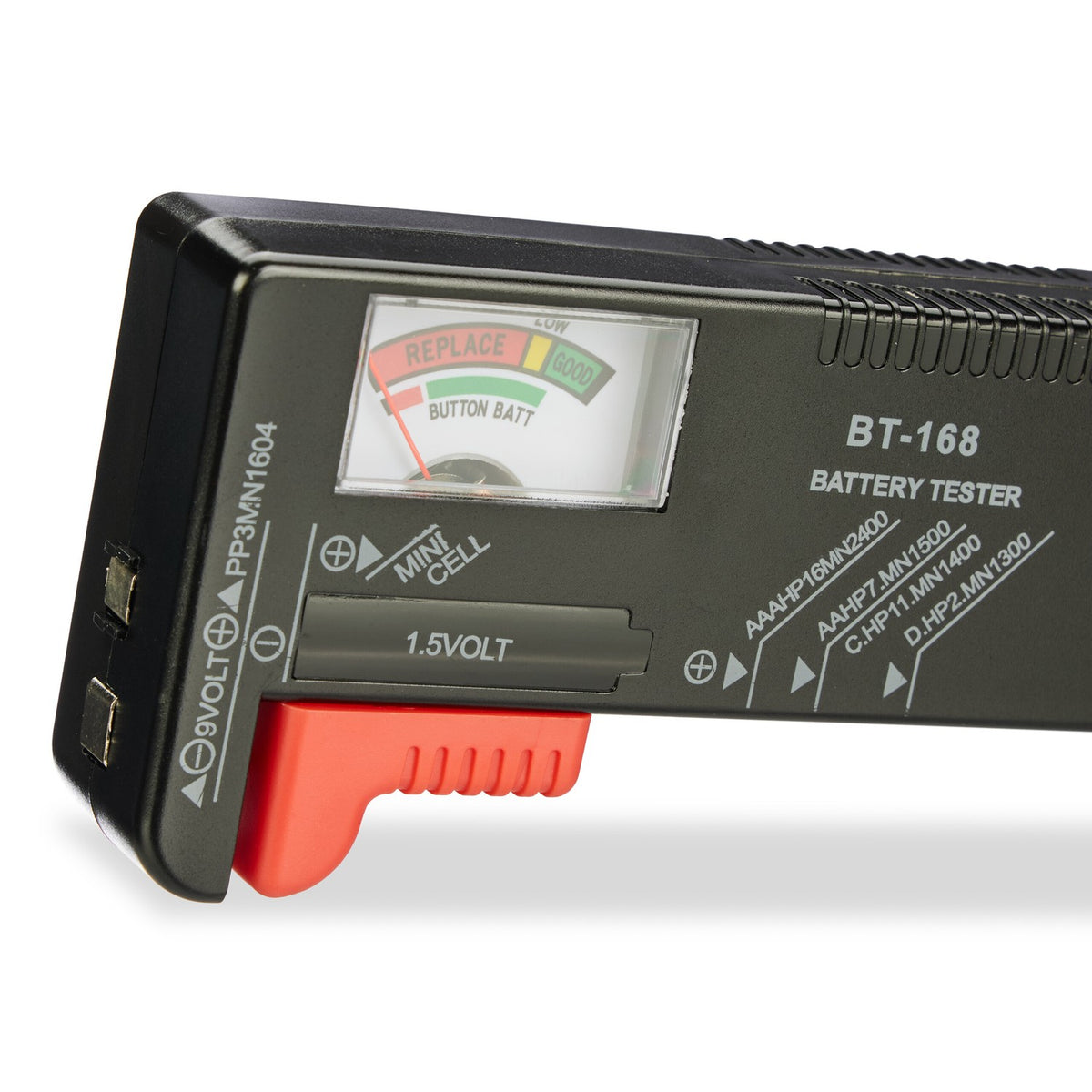 Battery box with tester