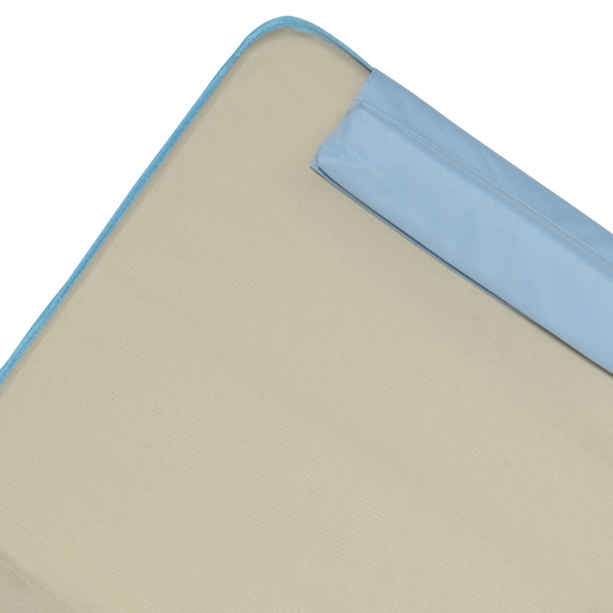 Beach mat, set of 2 foldable beach loungers with pillows, 5-level height-adjustable beach mattress with carry bag, steel, beige, 134 x 48 x 33-43 cm