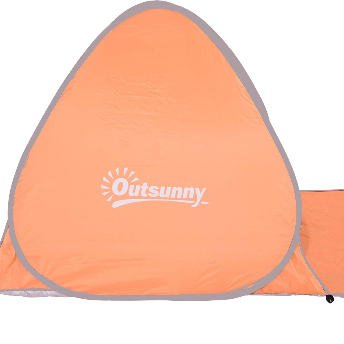 Beach tent pop-up automatic UV protection rear window large floor carpet orange