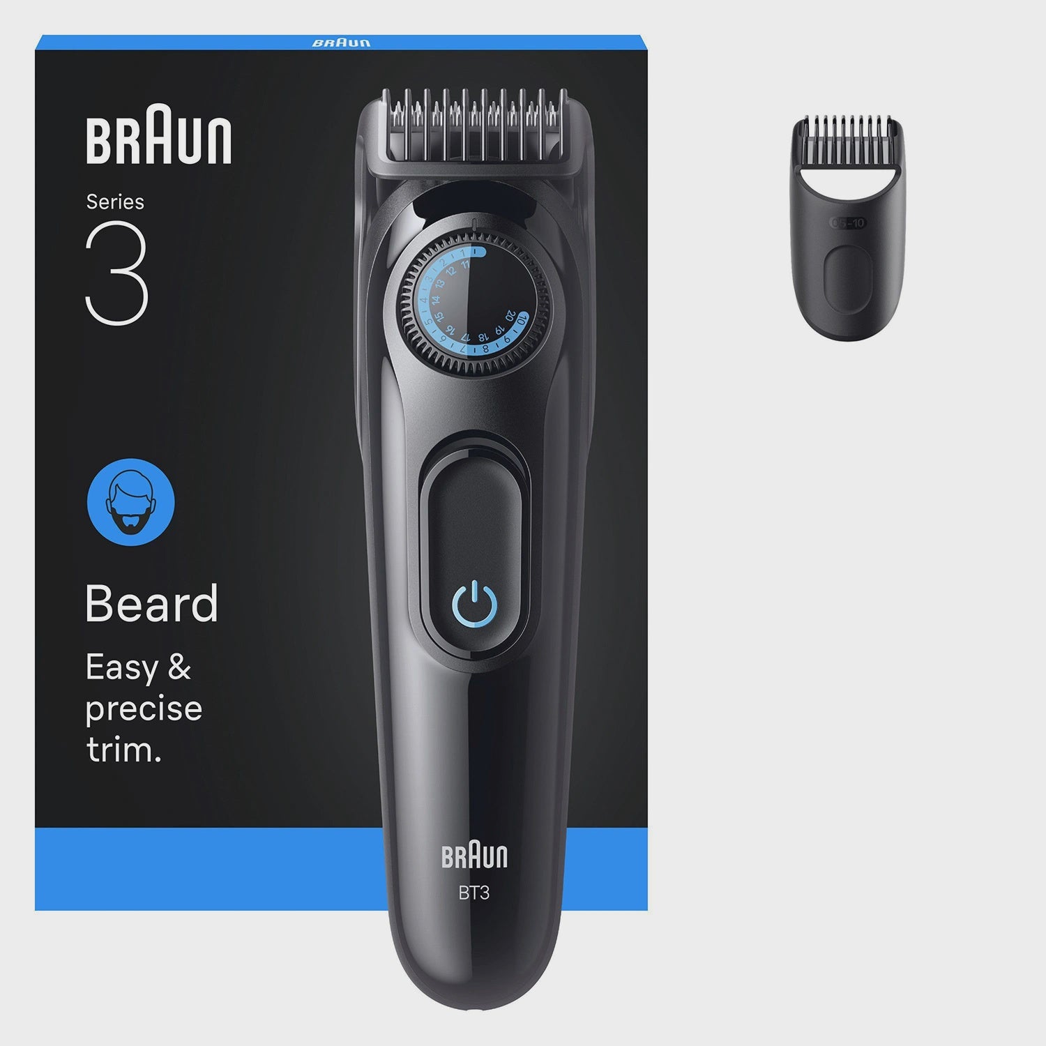 Beard Trimmer with Precision Wheel, 40 Length Settings