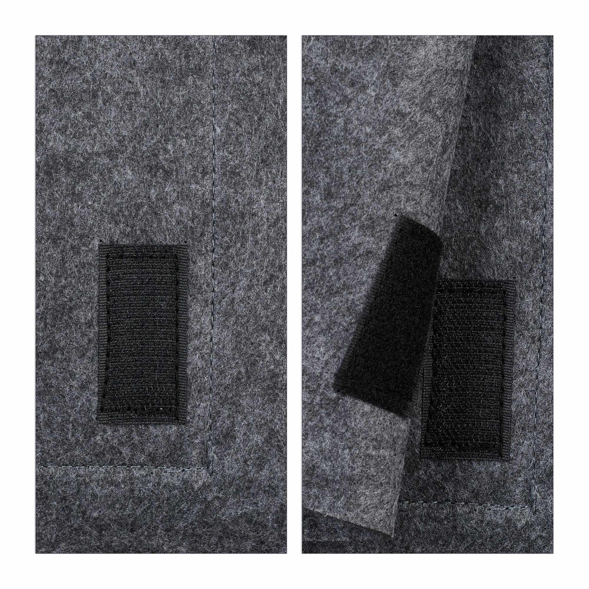 Bed bag with velcro fastening