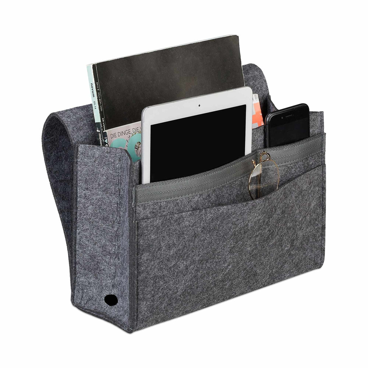 Bed bag with velcro fastening