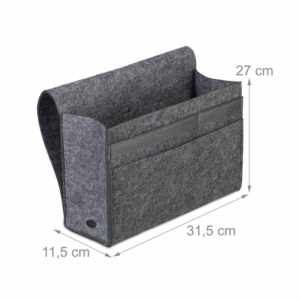 Bed bag with velcro fastening