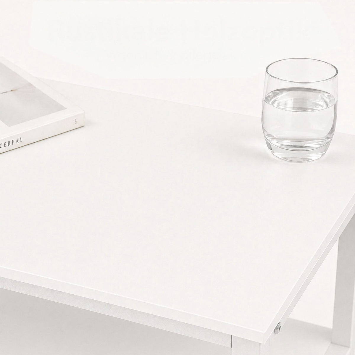 Bedside Table with 2 Fabric Drawers & Shelves, MDF/Metal