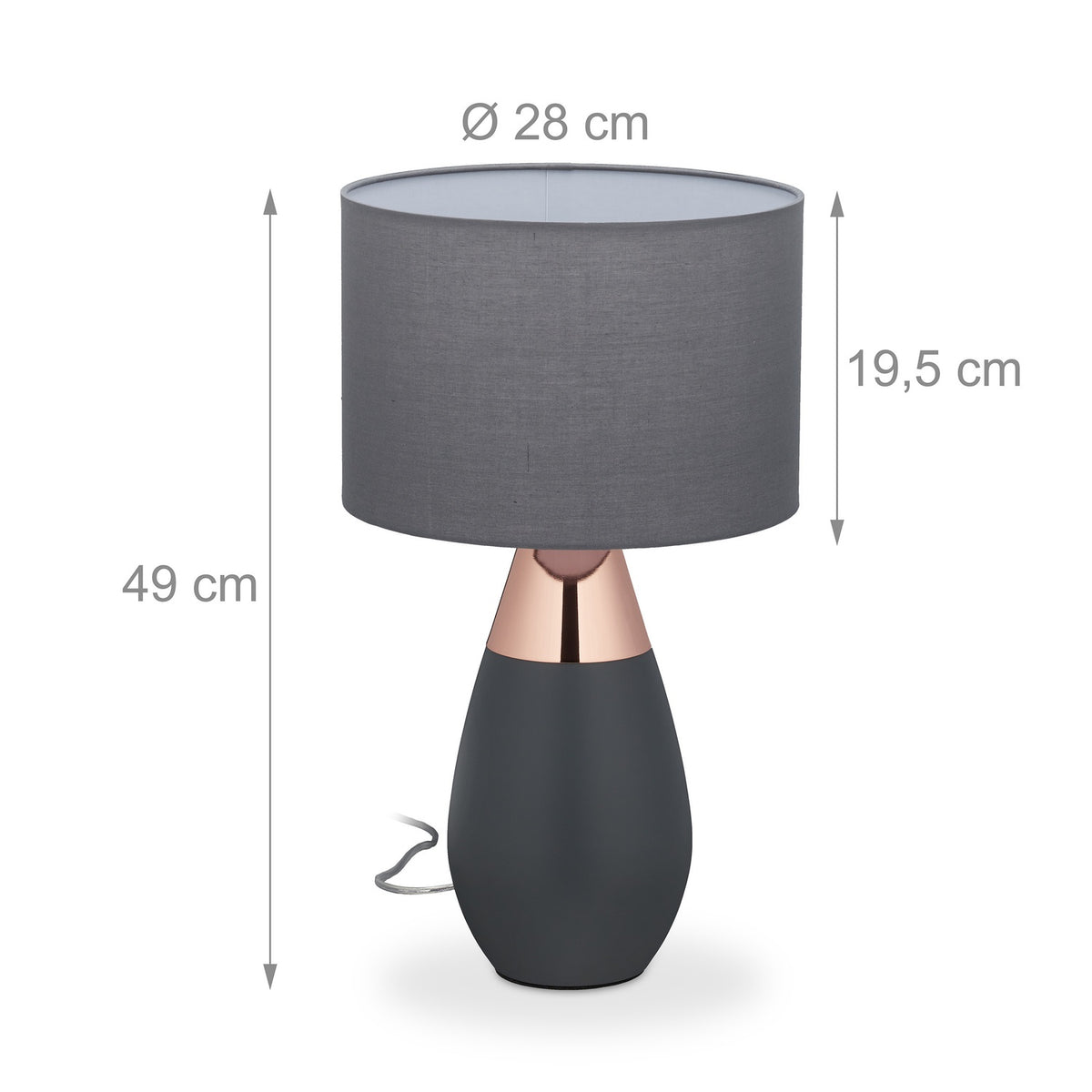 Bedside lamp XL with touch function