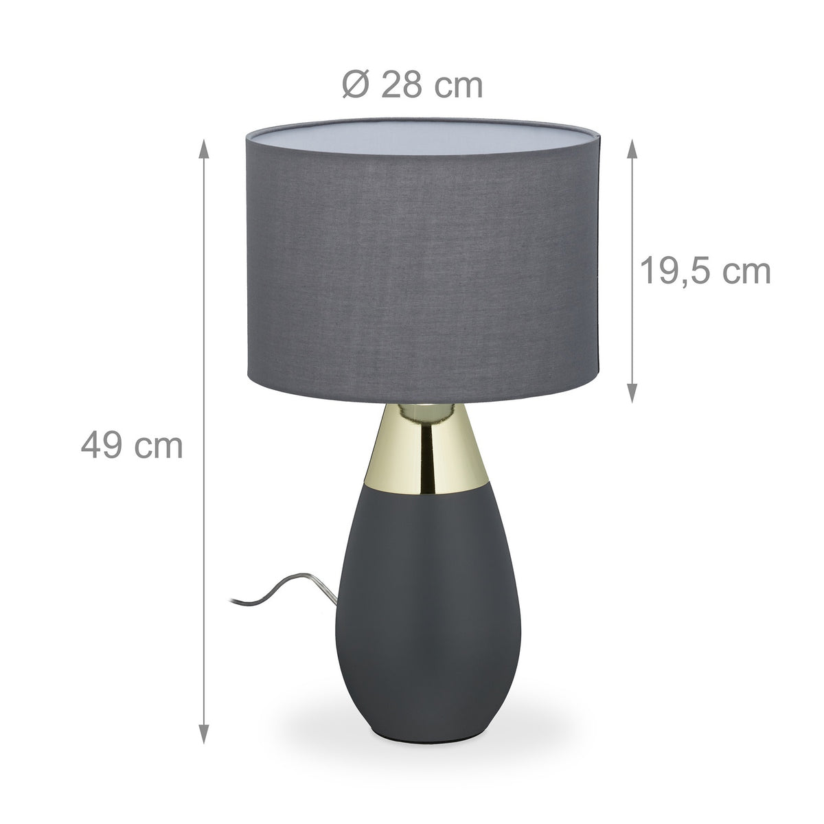 Bedside lamp XL with touch function