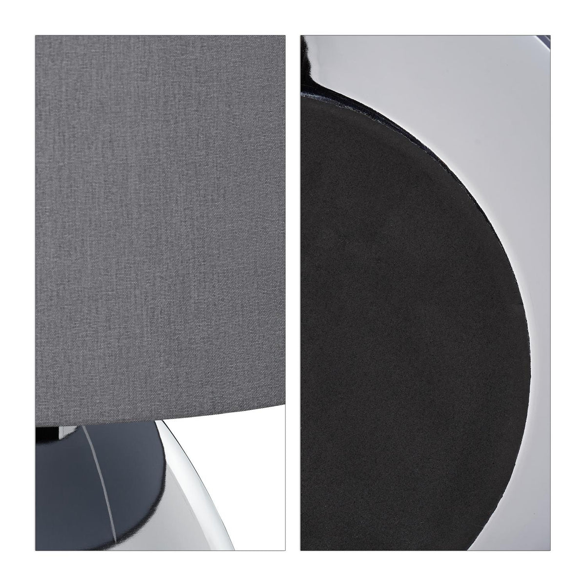 Bedside lamp with touch function silver