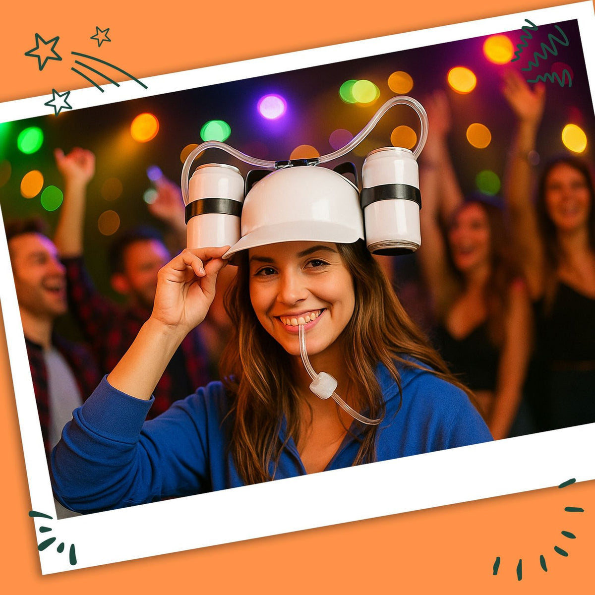 Beer Drinking Hat – Hands-Free Party Accessory