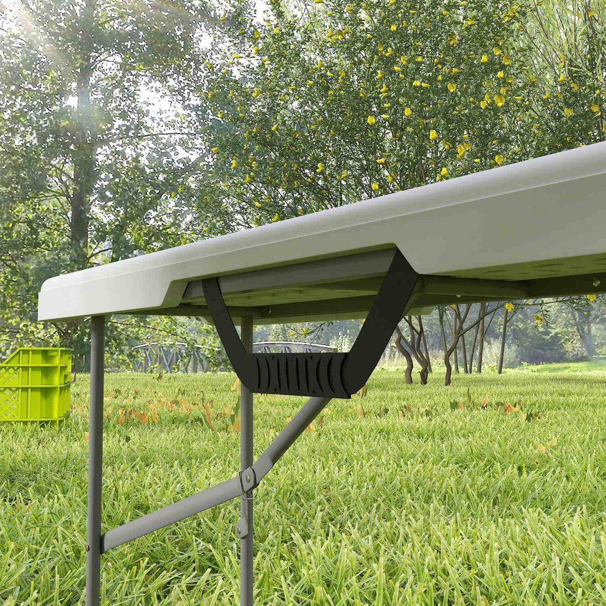 Beer tent bench, folding bench, foldable party bench with carrying handle, metal legs, weatherproof for 2 people, indoor, outdoor, can hold up to 240 kg, white