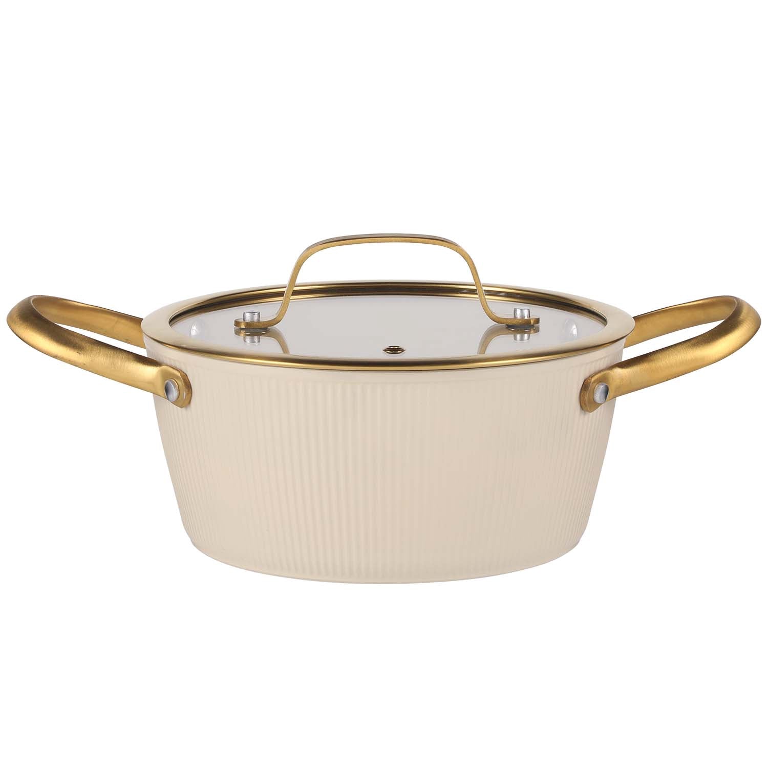 Beige 20 cm Pot, 2.4 L, Ceramic Non-Stick Coating