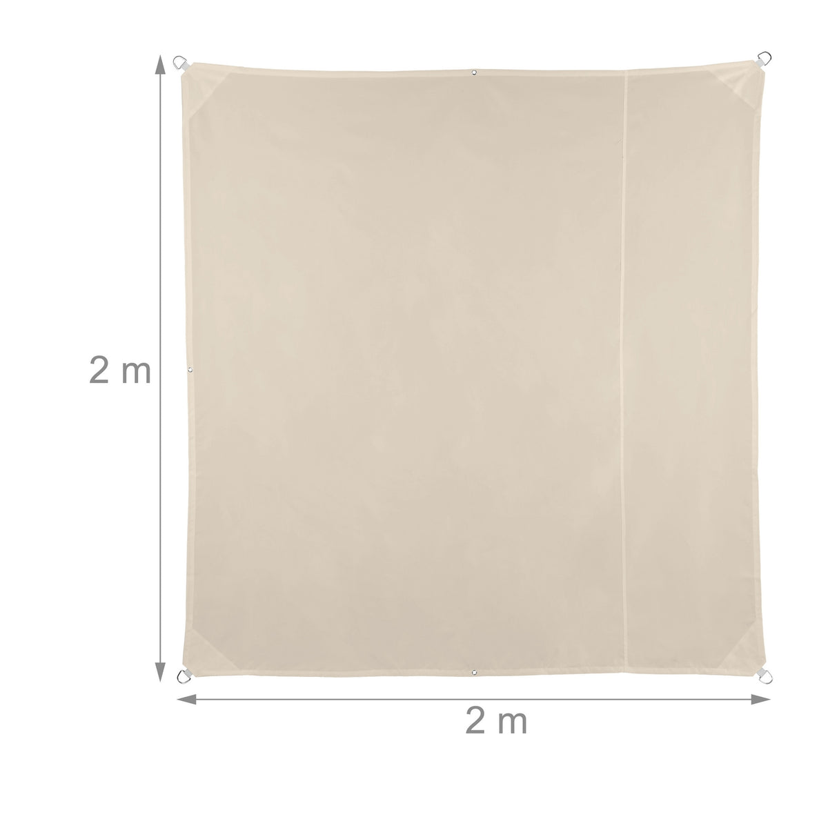 Beige Square UV-Protection Shade Sail for Patio