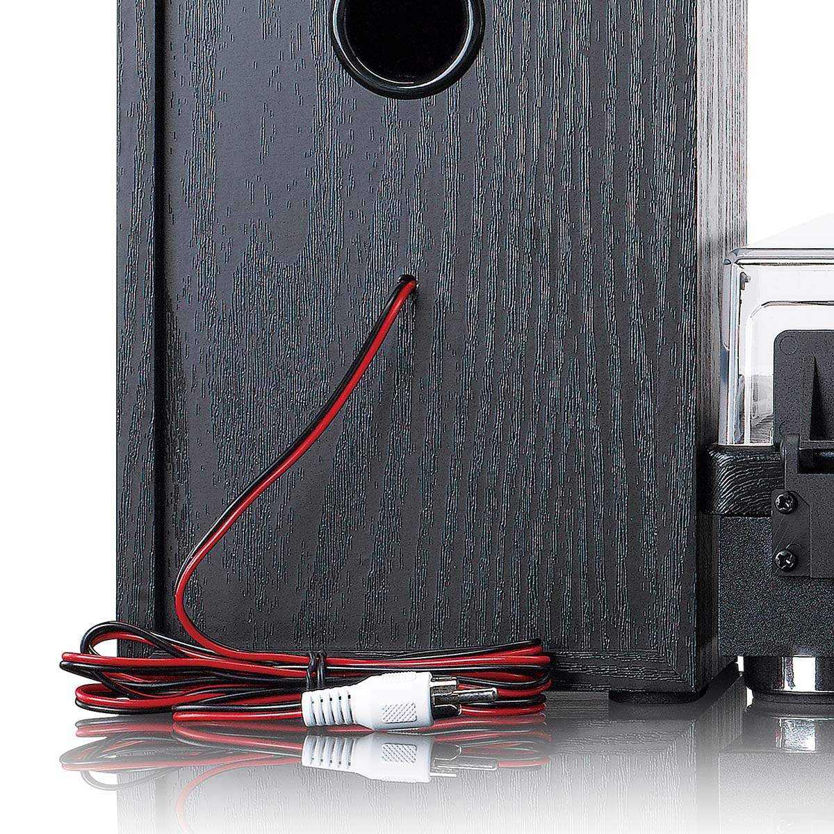 Belt drive wooden Record Player with Bluetooth reception transmisson and 2 external speakers