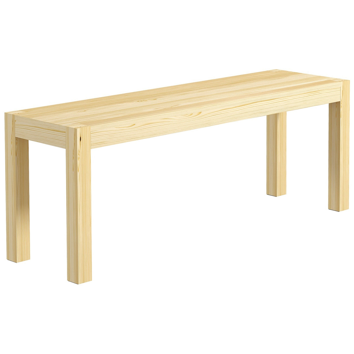 Bench 2-Seater Wooden Bench Dining Bench In Country House Style, Kitchen Bench For Living Room, Up To 240 Kg, Pine Wood, Natural, 120X33X45Cm