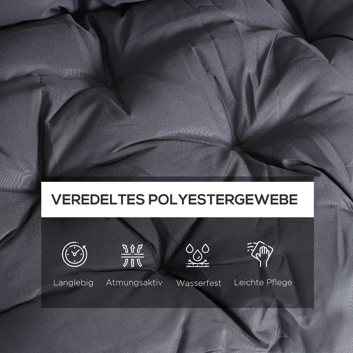 Bench Cushion Seat Cushion Back Cushion Cushion For Bench Garden Bench Garden Furniture Porch Swings 150 98X8Cm Cotton Dark Gray
