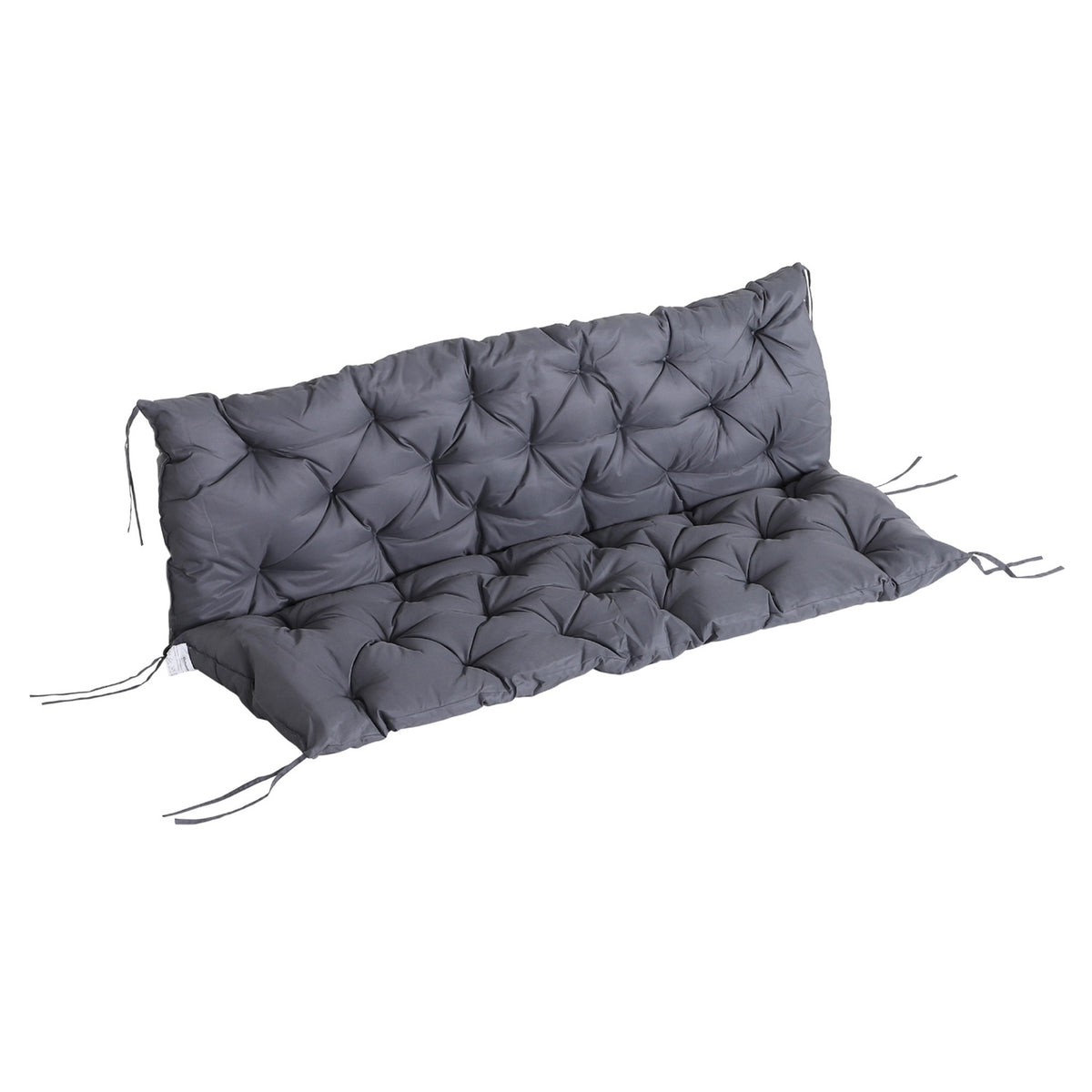 Bench Cushion Seat Cushion Back Cushion Cushion For Bench Garden Bench Garden Furniture Porch Swings 150 98X8Cm Cotton Dark Gray