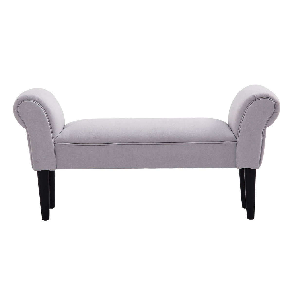Bench For Bedroom Bed Bench, Upholstered Bench In Gray, Mdf & Foam, 102X31X51Cm