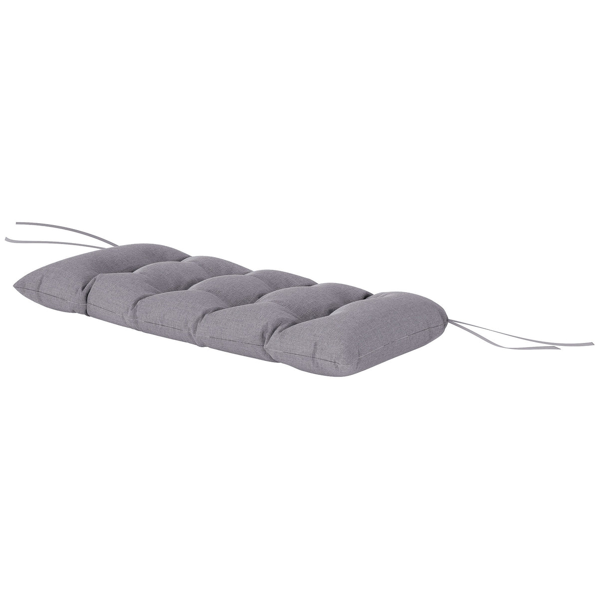 Bench cushion 105 x 46 x 12.5 cm bench cushion with straps, outdoor seat cushion, water-repellent chair cushion UPF50+, seat cushion, seat cushion, bench cushion for garden furniture, bench, gray