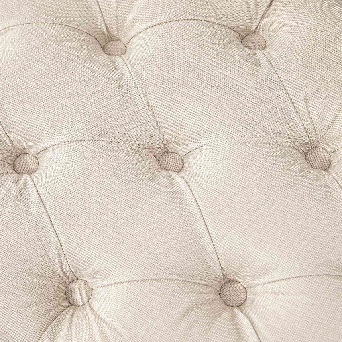 Bench, upholstered bench with linen look, wooden legs, bed bench for bedroom, living room, hallway, 120 x 41 x 48 cm, cream