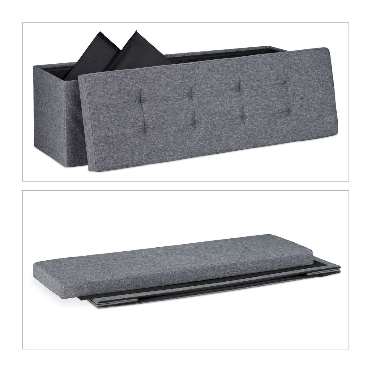 Bench with 3 compartments