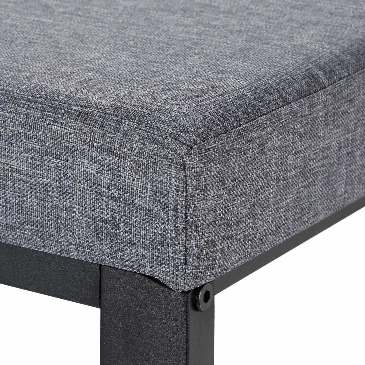 Bench with shoe storage in black-grey