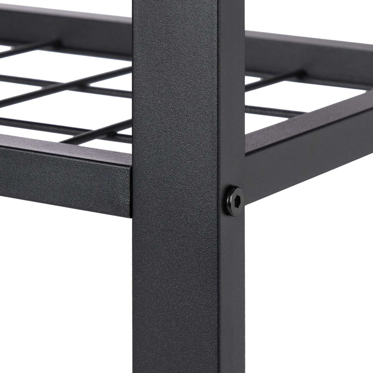Bench with shoe storage in black-grey
