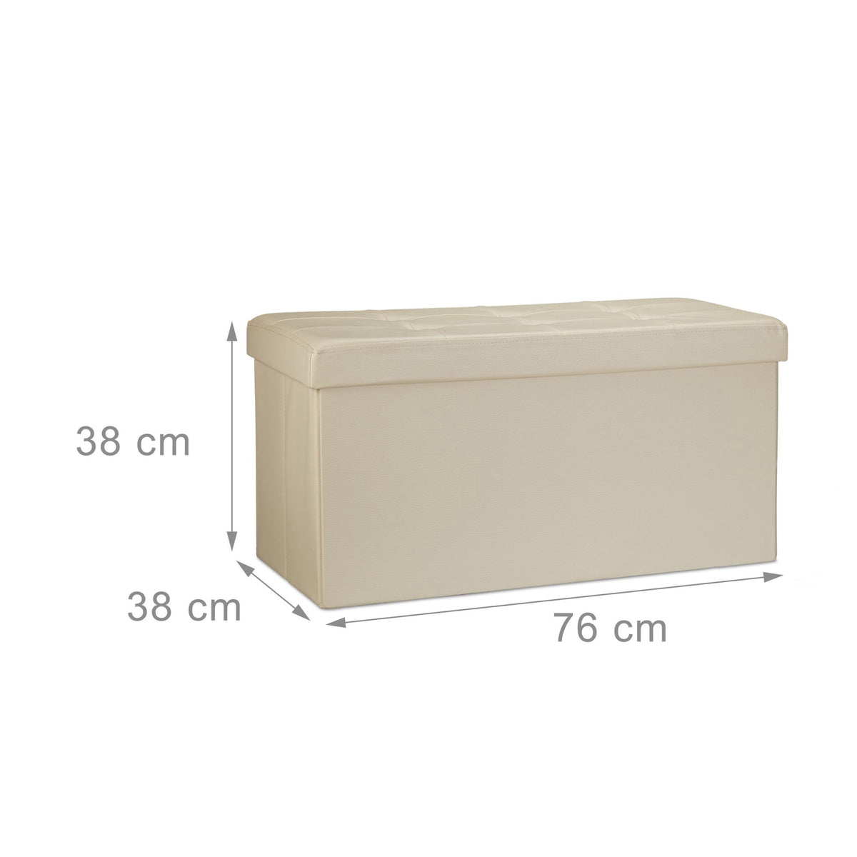 Bench with storage space in artificial leather