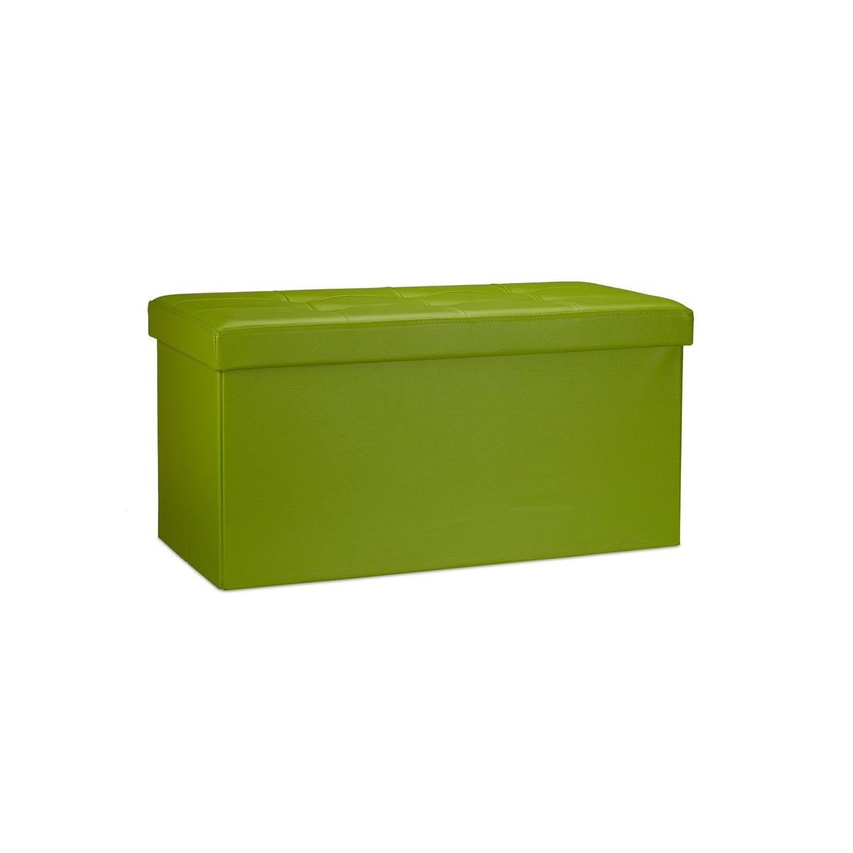 Bench with storage space in artificial leather