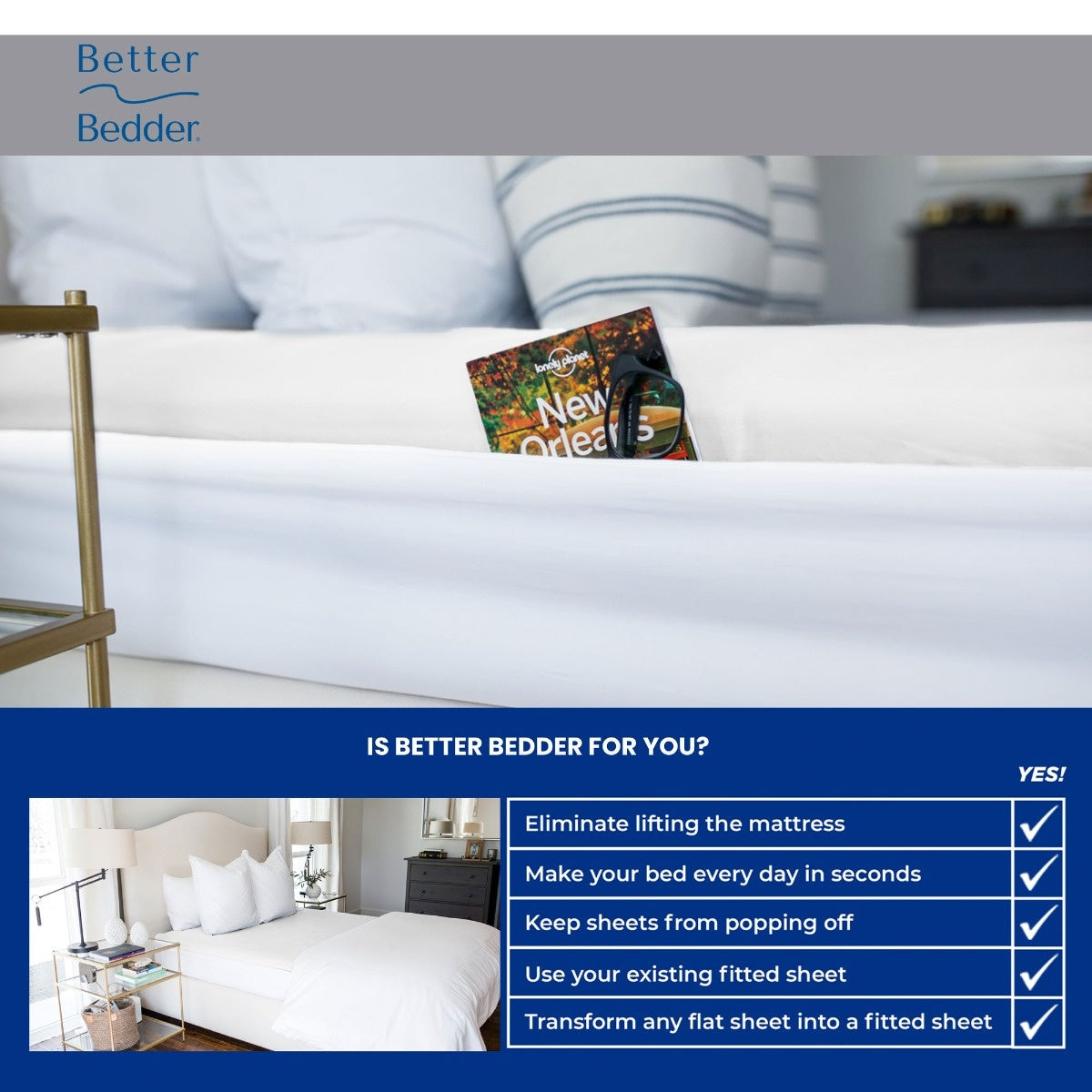 Better Bedder - Sheet Fasteners - 140x190