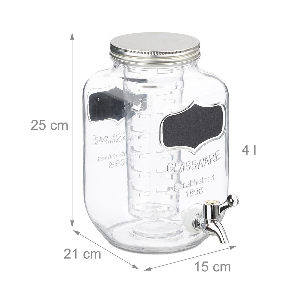 Beverage dispenser with fruit insert 4 L