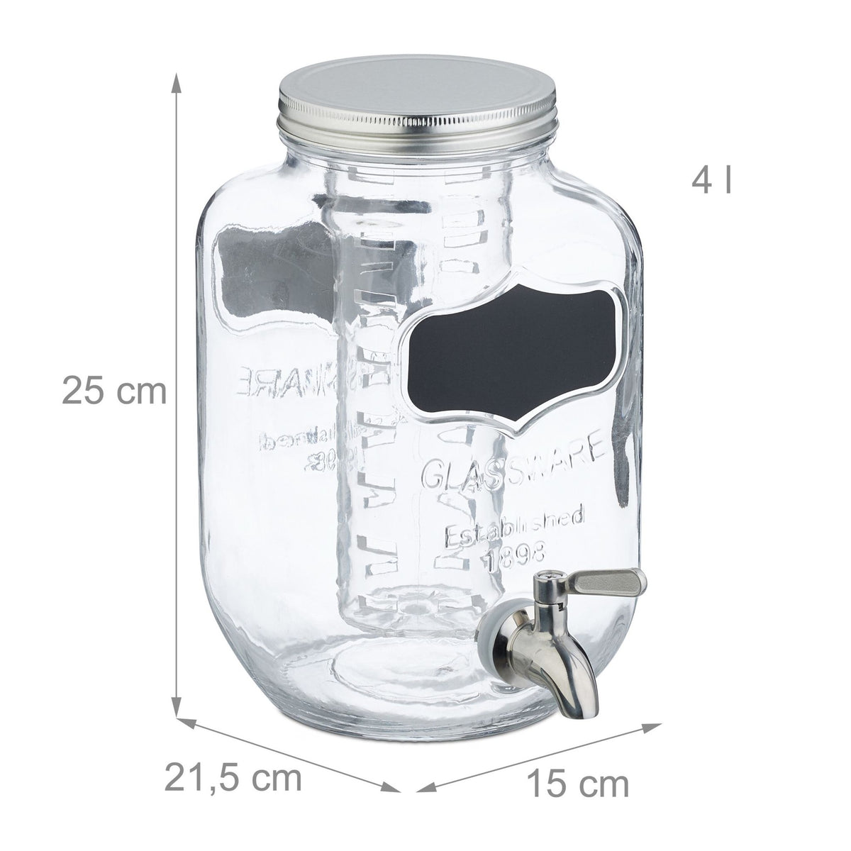 Beverage dispenser with fruit insert 4 L